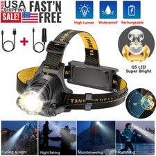 USB Rechargeable Built-in Battery Q5 Headlight Head Torch Flashlight Set USA New