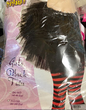 Spirit Halloween Costume Black Tutu Girl's M/L 80-100 Lbs New Open