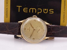 ZENITH STELLINA ORO 18 KT 1947 CARICA MANUALE OROLOGIO LEAF HANDS VINTAGE UOMO