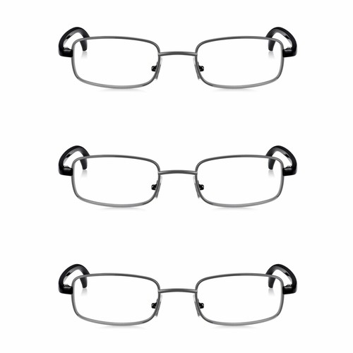 3 Pack Metal Reading Glasses +1, +1.5, +2.0, +2.5, +3.0, +3.5 3 Pack Readers - Picture 8 of 49
