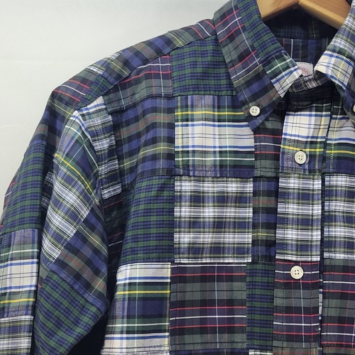 Camisa Brooks Brothers 1818 Patchwork Cuadros Manga Larga Botón Para Hombre Pequeña - Imagen 4 de 10