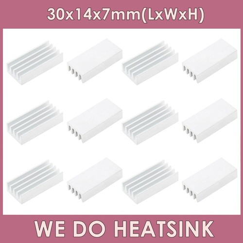 30x14x7mm With or Without Tape Silver Heatsink Cooler Radiator DIP IC Chip