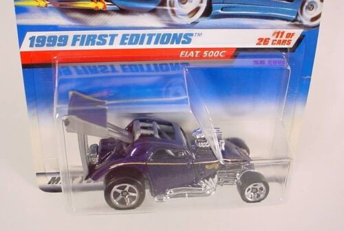 HOT WHEELS 1999 FIRST EDITIONS PURPLE FIAT 500C # 919