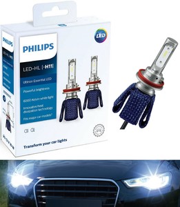 Philips-Ultinon-LED-Kit-6000K-White-H11-Two-Bulb-Head-Light-Low-Beam-Replacement