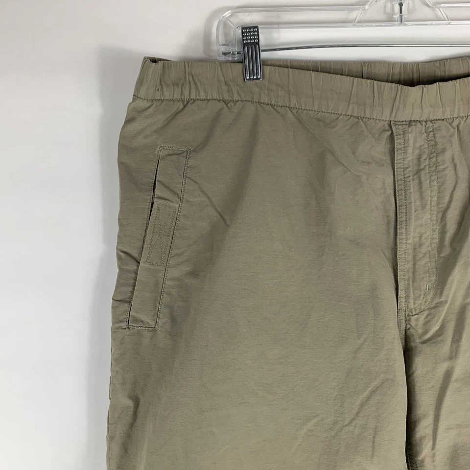 Shorts Columbia masculino grande cáqui bronzeado náilon elástico cintura cordões externos - Imagem 2 de 4