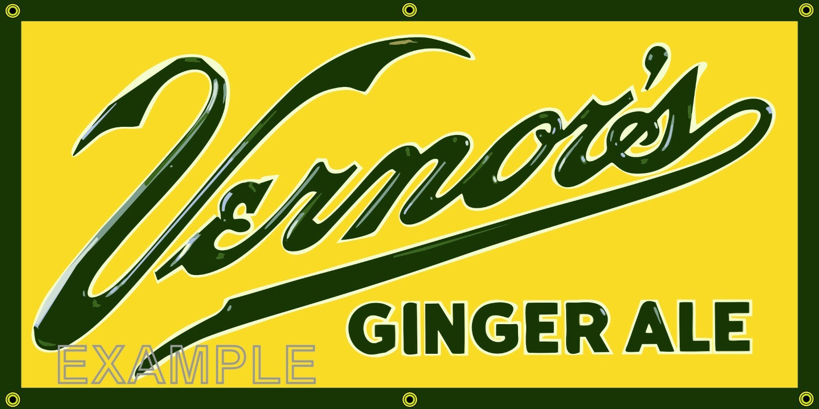 VERNORS GINGER ALE SODA DINER RESTAURANT VINTAGE SIGN REMAKE BANNER SIZE OPTION Specjalna cena nowość