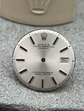 QUADRANTE ORIGINALE ROLEX SIGMA DIAL DATEJUST 1601 CAL 1570 PIE PAN SILVER