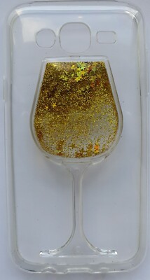 Für Apple iPhone 6 6S - LIQUID Handy Tasche Etui Flüssig Glas Case Hülle Gold