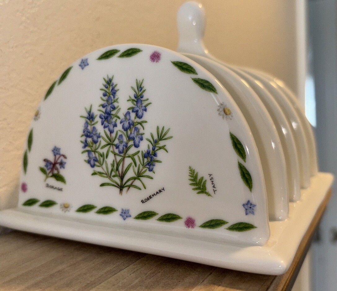Kent Pottery 1887 Toast Rack Tray Herb Garden