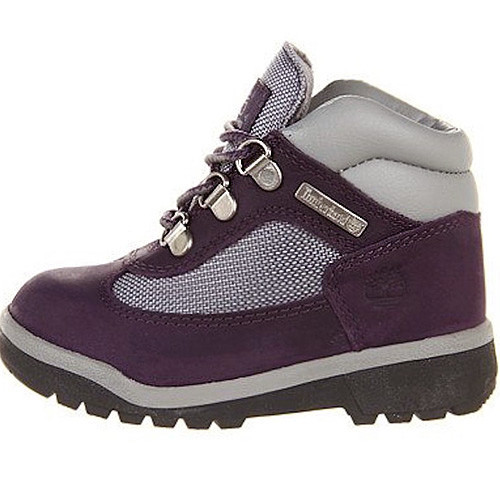Timberland Field Boot Toddler Purple Grey Leather Fabric Kids Boots 3285R - Picture 1 of 7