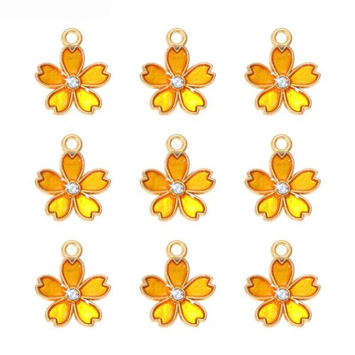 15pcs Enamel Charms Flowers Pendants 16.8mm*14.9mm DIY Jewellery Earring - Picture 24 of 24