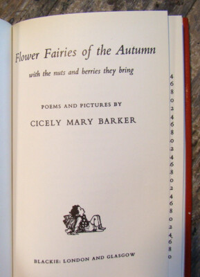 Flower Fairies ~1970s Small HC~ Barker Autumn Trees Pixies Dust