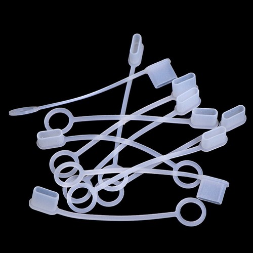 10Pcs Protection Cap USB Type-c Cable Case Dust Plug Charger Cover with Wire _tm - Photo 9/12