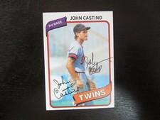 1980 Topps # 137 John Castino Autograph Signed Card (M) Minnesota Twins
