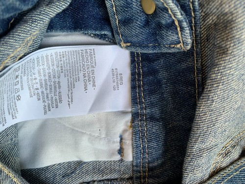Levi's® Girls Size Regular 8 Denim Shortalls - Picture 7 of 8