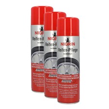 3x NIGRIN Reifen Pflege seidenmatt Aktivschaum Auto Reifenreiniger 500ml