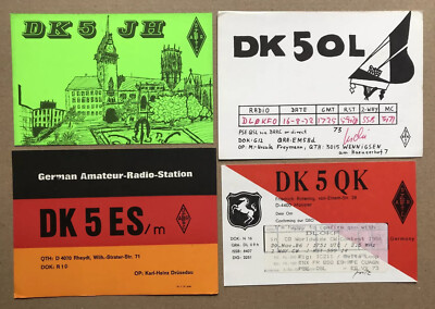 Original GERMANY 4 X Amateur Funk Karte QSL Card Konvolut Nr. BRD 586    K2