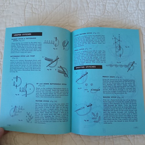 Rare 1963 Vtg "Learn How To Embroider" Coats & Clark's Book 144 Embroidery - Picture 19 of 24