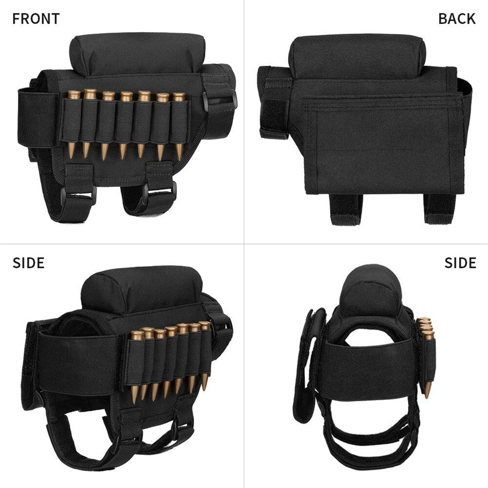 Repose-joue Tactique Avec Pochettes Molle – Pour Fusil, Chasse, Airsoft, Vélo