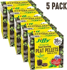 Jiffy J3R36 - 36mm Plant Pellet Refill Seedling Seed Starter 36 Count FAST SHIP 