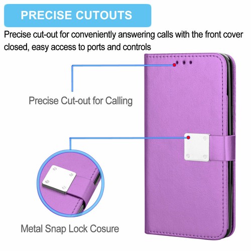 For iPhone /Moto /LG Leather Wallet Phone Case Flip Holder Card Shockproof Cover - Picture 21 of 39
