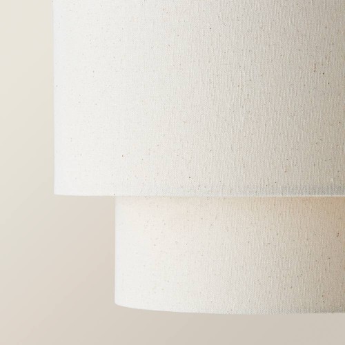 Lamp Shades For Ceiling Light Shade Linen 2 Tier Drum Lampshade Lightshade - Picture 16 of 45