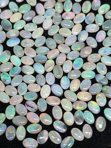 54067.0 - 6x4 mm Oval Cabochon Cut Natural Australian Solid Opal Dicounts apply - Picture 2 of 10