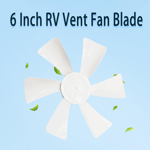 6’’ RV Vent Fan Blade Replacement, 12V D-Shaft RV Bathroom Fan Compatible with H - Picture 3 of 12