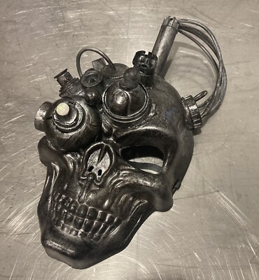 Cyborg Totenkopf Steampunk Maske Cyber Goth Punk Roboter Cosplay Handarbeit Kunst Maske