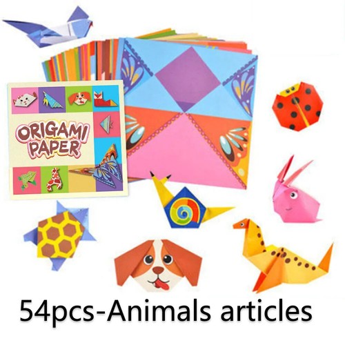 108 Pages Montessori Toys Cartoon Animal Origami Paper DIY Kids Handicraft Study - Picture 11 of 16