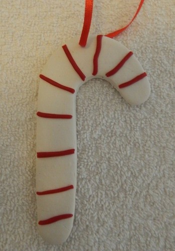 Handmade Polymer Clay Christmas Ornaments (Friends, Candy Cane, Snowman, Bell) - Picture 4 of 8