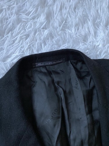 Vintage Gucci Wool/Cashmere Mens Black Jacket Blazer Size IT 54 - Picture 4 of 9