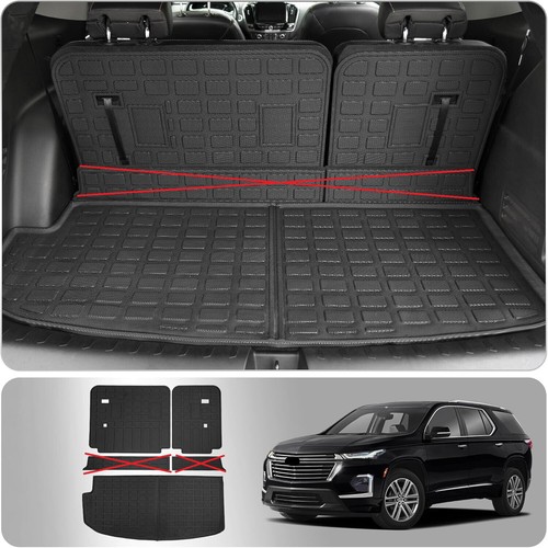 Cargo Backrest Mat for 18-23 Chevrolet Traverse Cargo Trunk Liner 3pc *Missing