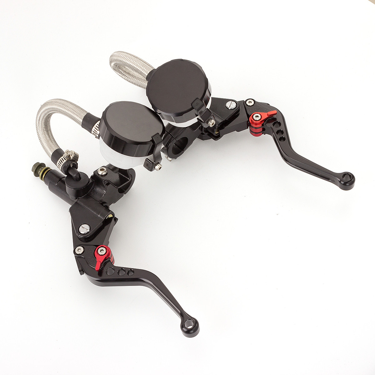 CNC Motorcycle Master Cylinder Reservoir Brake Clutch Hydraulic Levers 7/8" 22mm