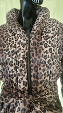 Divided By H&m New Animal Print Puffer Jacket With Belt Size 12