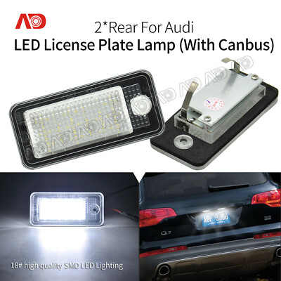 2PCS LED License Number Plate Light Kit For Audi A3 A4 A6 A8 B6