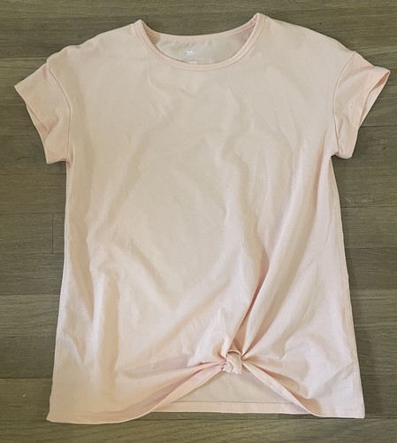 All In Motion Girls Top Size 10/12 Large (L) Coral Short Sleeve Active EUC - Picture 3 of 7