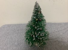 Vintage Bottle Brush Tree Flocked Silver Mica...