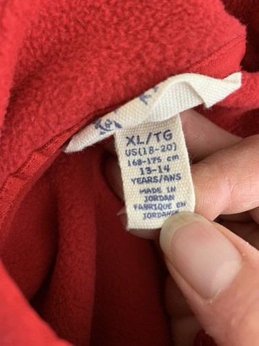 Lands End Kids Red Fleece Vest Size XL 18 20 Big  Boys Girls  - Picture 4 of 6