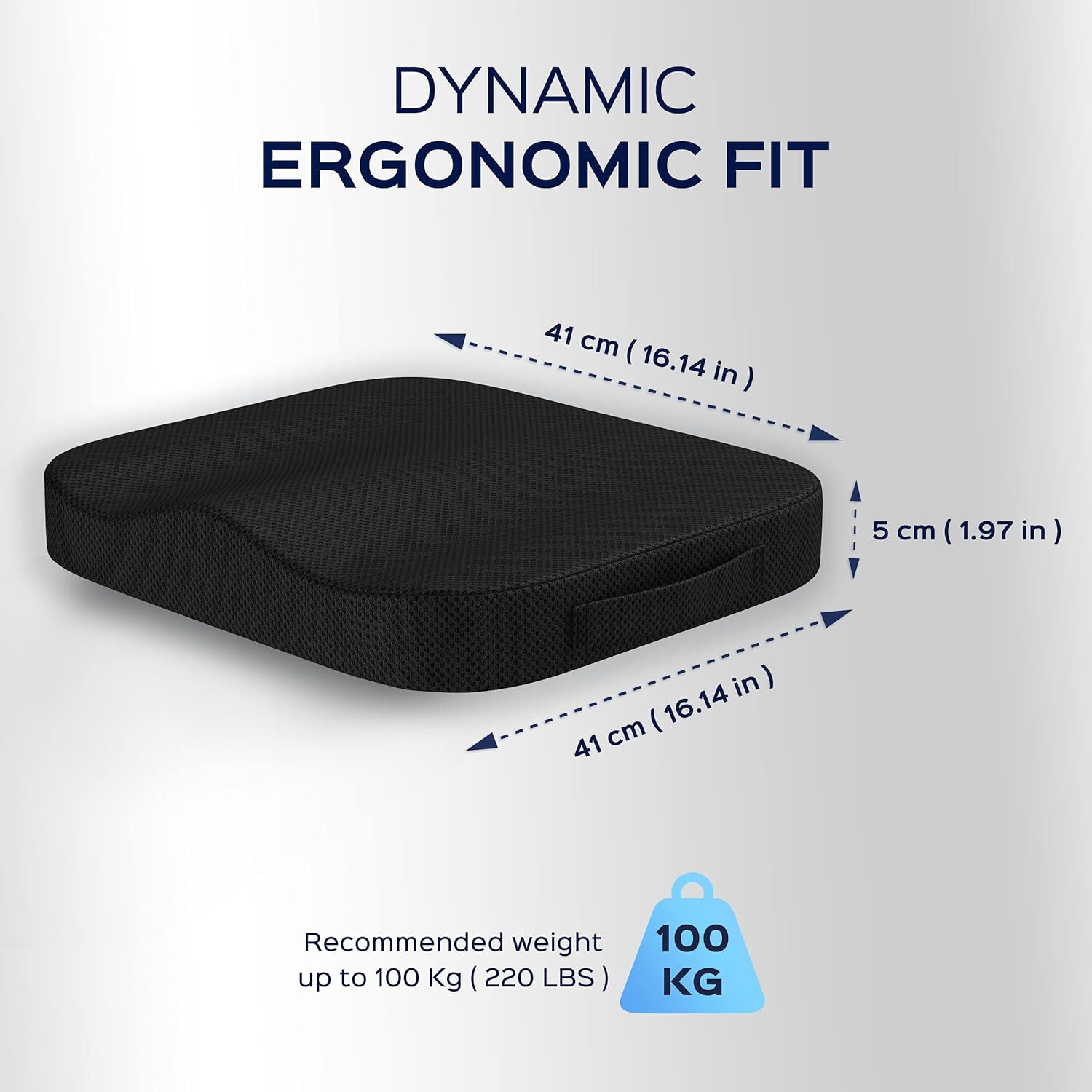 bonmedico Memory Foam Seat Cushion NonSlip, Raiser Wedge for Office