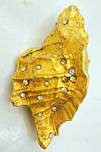 6 Vntg Brooch Pins: Big Cats, Dogs, Sea Creature, African Mask, Missing Stones - Picture 22 of 24
