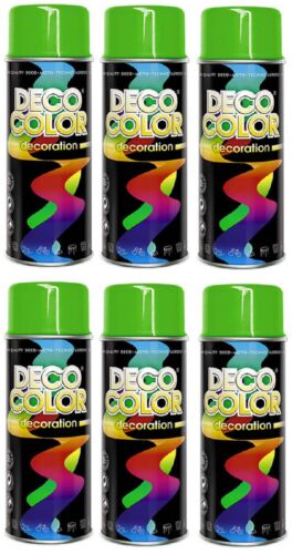 DECO COLOR 6er Sparpack 400ml Lackspray Sprühlack Sprühfarbe Lack Farbe wählbar - Bild 49 von 112