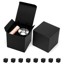 Black Gift Boxes with Lids 4x4x4 Inches 10 Pack Groomsmen Proposal Boxes