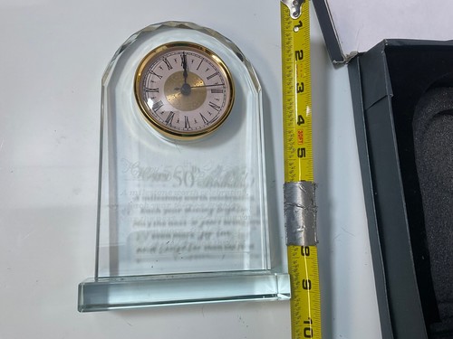 New Qianchang 50th birthday glass Clock best gift for you - Picture 6 of 7