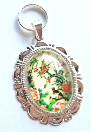 BLUMENGARTEN Anhänger Reißverschluss Schmuck Zieher Helfer Silber Blumenmuster - 第 21/60 張圖片