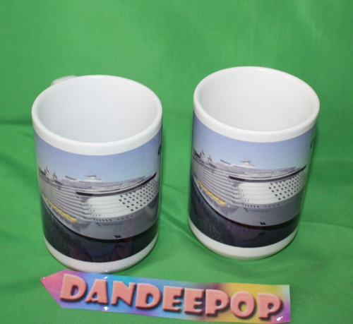 2 Inaugural Season Oasis Of The Seas Royal Caribbean Cruise Ship Coffee Mugs - Picture 2 of 5