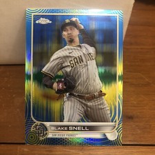 2022 Topps Chrome Sonic Lite Base Blue & Yellow  #196 Blake Snell /75