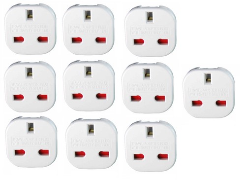1, 2, 3, 4, 5 or 10 PACK UK TO EUROPE EU - TRAVEL ADAPTER POWER PLUG 3 PIN 2 PIN - Picture 7 of 7