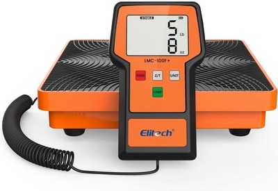 Elitech Digital Refrigerant Charging Weight Scale HVAC Scale 110Lbs LMC-100F