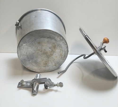Vintage Metal Hand Crank Bread Maker Dough Mixer w/ Clamp 12"x9" - 第 4/21 張圖片